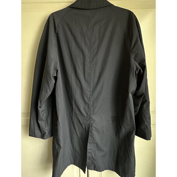 Vintage London Fog Mens Blue Overcoat Maincoat Trenchcoat Size 42 Regular - Picture 2 of 8